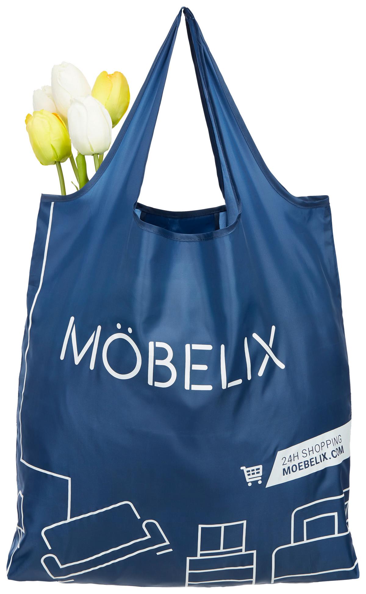 Bevásárlótáska Möbelix - sötétkék, Konventionell, textil (45/67cm)