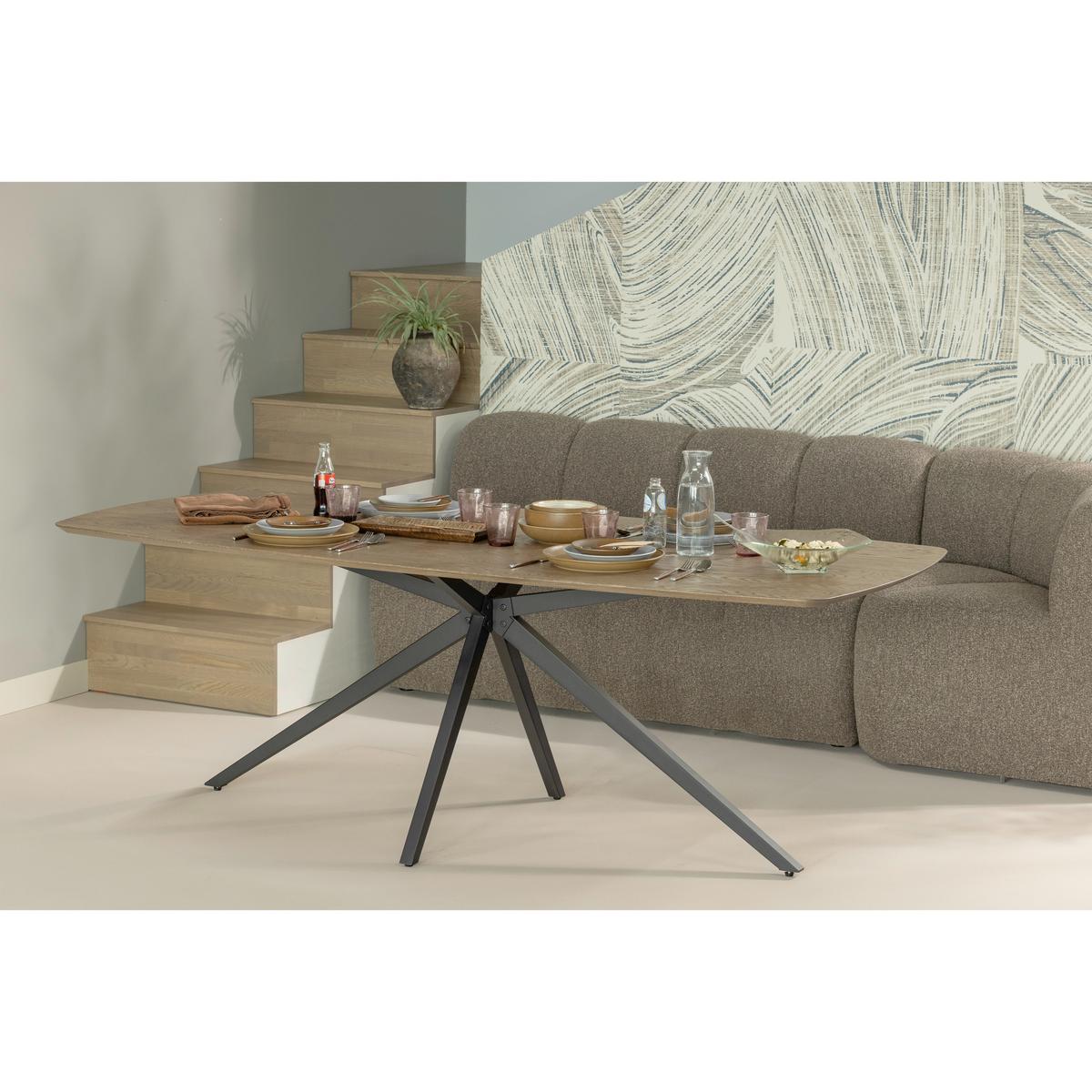 TISCHGESTELL Tablo Schwarz B: 170cm - Schwarz, MODERN, Metall (170/72/80cm) - Livetastic