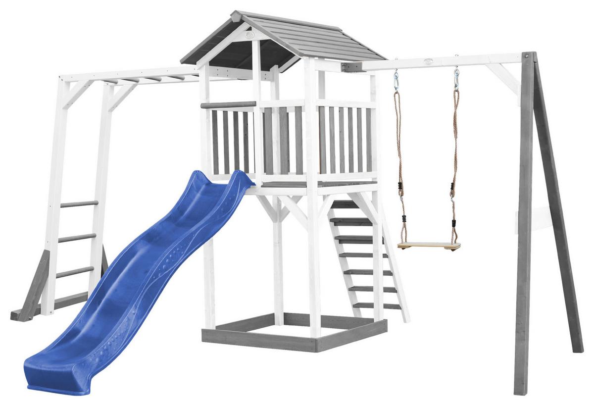 Spielturm A025.131.32 - Blau/Weiß, KONVENTIONELL, Holz/Kunststoff (446/241,9/349cm) - Ambia Garden