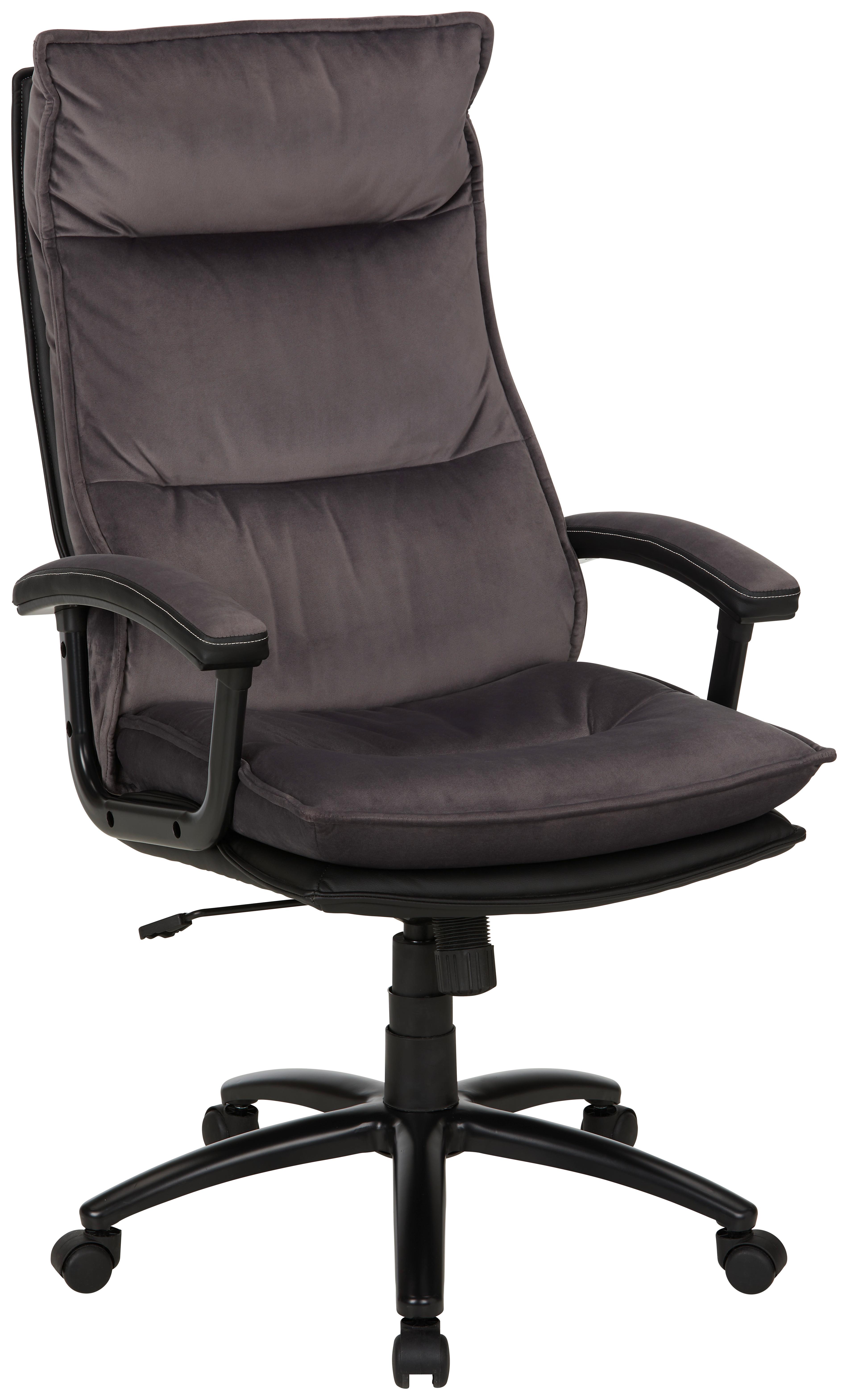 Kancelárske kreslo MANHATTEN - čierna/sivá, Modern, kov/textil (65/113-123/79cm) - Mömax