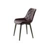 Esszimmerstuhl Cecil Violett Gesteppt 2er-Set - Violett, LIFESTYLE, Leder/Metall (51/80/60cm) - Kayoom