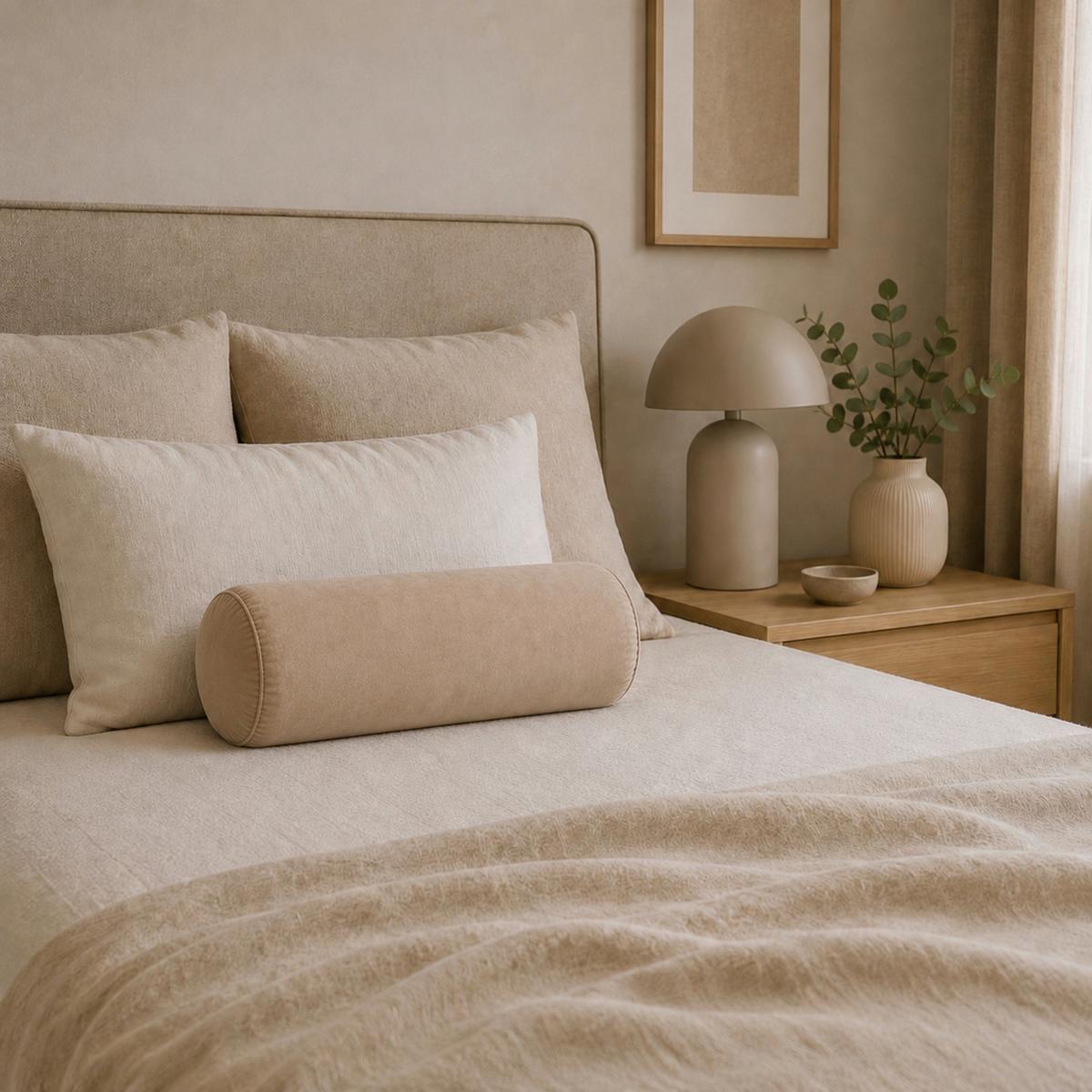 Henger Alakú Nyakpárna Franzi Kb. 15/40cm - bézs, Modern, textil (15/40cm) - Luca Bessoni