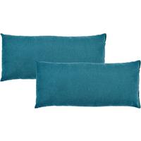 Zierkissen Enjoy 2er-Set 38x80 cm Mikrofaser mit Zipp - Türkis, Textil (38cm) - Primatex