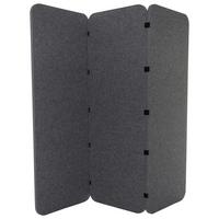 Trennwand Flexmiut El - Grau, Basics, Kunststoff/Textil (180/160/2,5cm) - MID.YOU