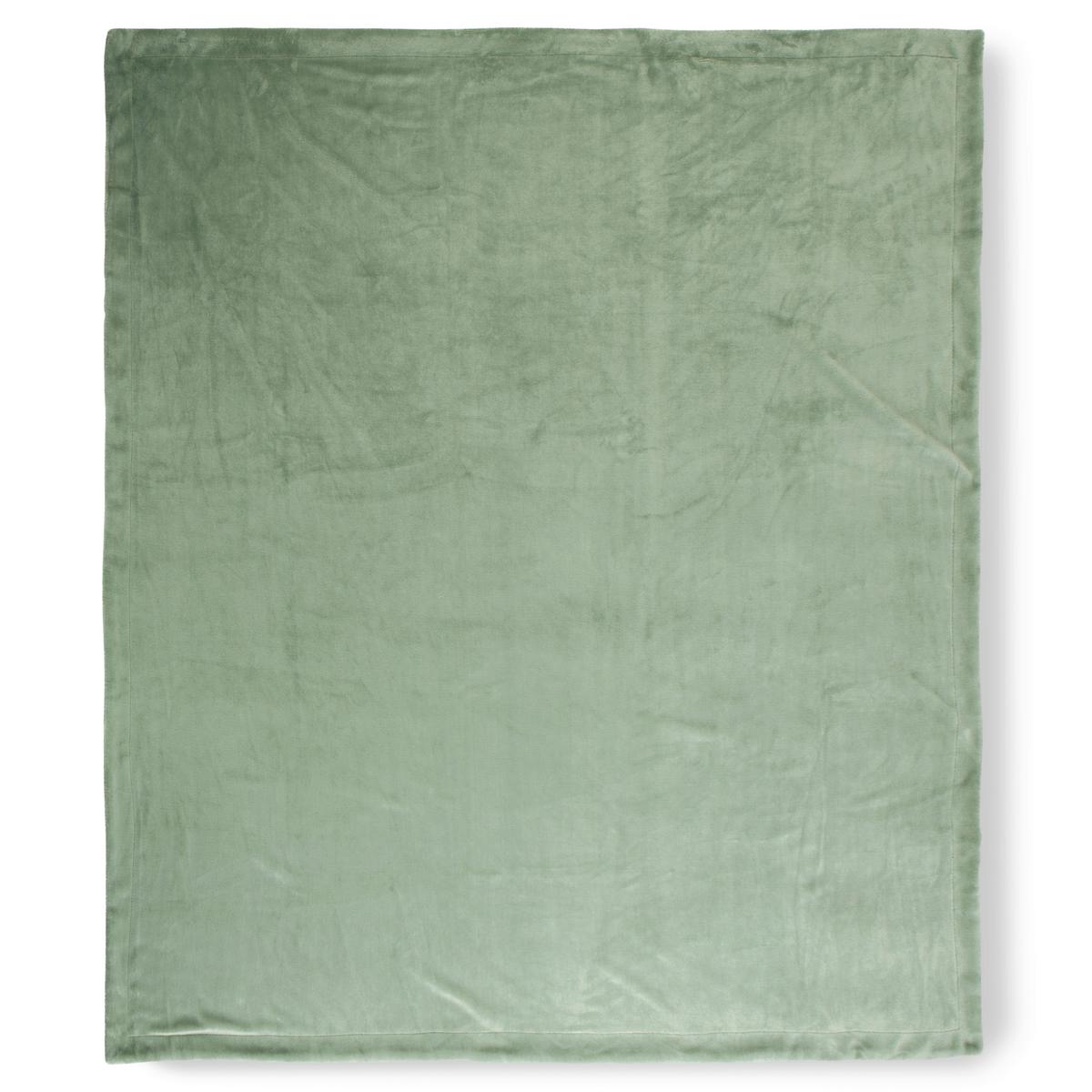 PLAID UNI SAGE GRÜN - Salbeigrün/Grün, Basics, Textil (160/180cm)