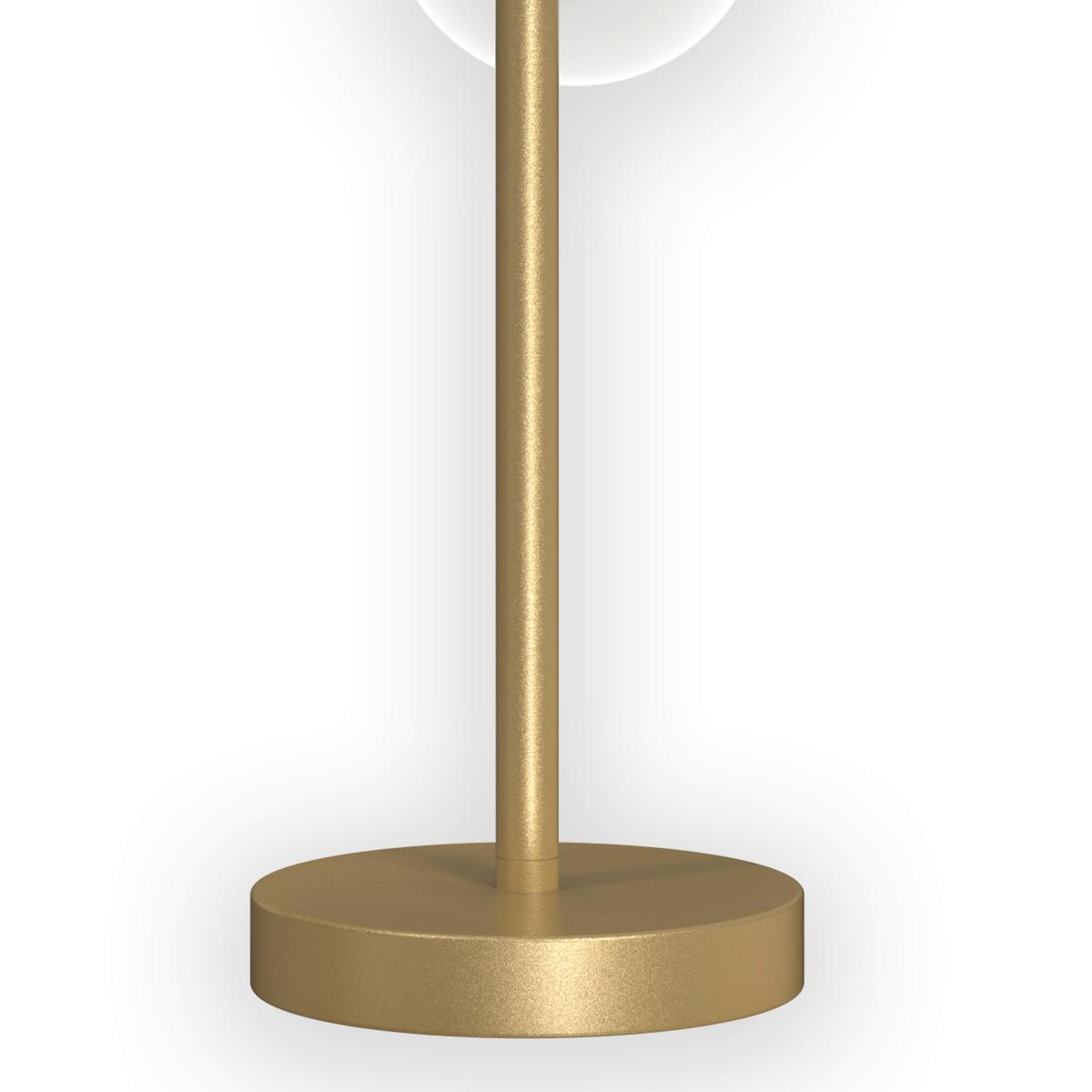 Tischleuchte LGoro Honig L: 24 cm - Goldfarben/Honig, Design, Glas/Kunststoff (24/24/48cm)