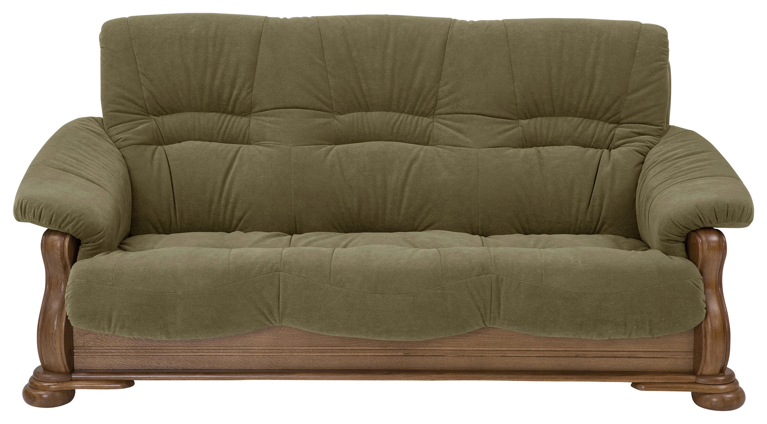 3-Sitzer-Sofa Tennessee Grün Aus Eiche Massiv