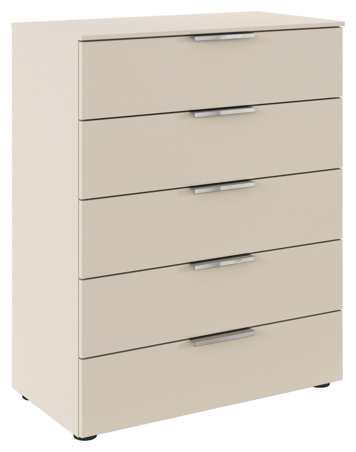 Kommode Flipp Champagner B: 80 Cm - Champagner/Schwarz, MODERN, Holzwerkstoff (80/100/42cm) - Rauch Möbel