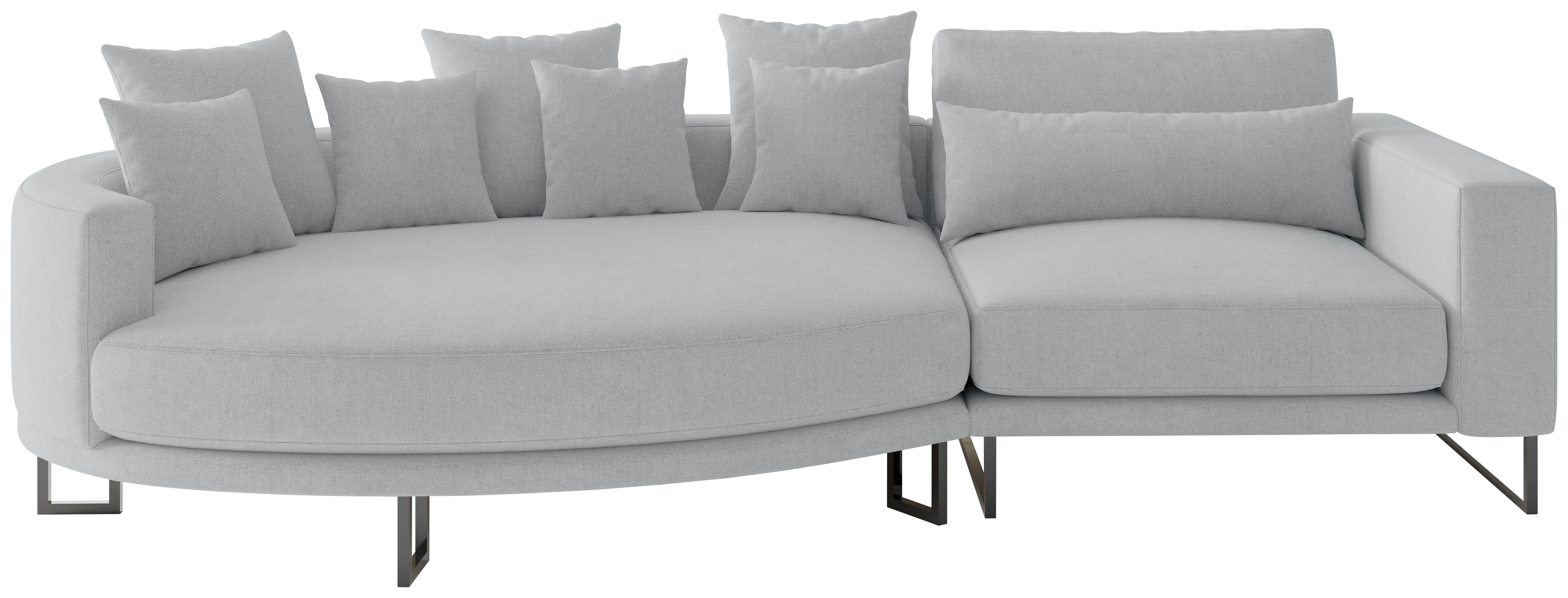 Bigsofa Natalia Grau S: ca. 150x283 cm - Schwarz/Grau, Design, Textil (150/283cm) - Livetastic