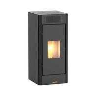 Pelletofen Ilia Schwarz Metall 10 Kw Mit Wi-Fi - Schwarz, Basics, Metall (56/110/49cm)