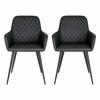 Armlehnstuhl-Set Harbo Schwarz B: 57 cm - Schwarz, MODERN, Textil/Metall (57/87/65cm) - MID.YOU