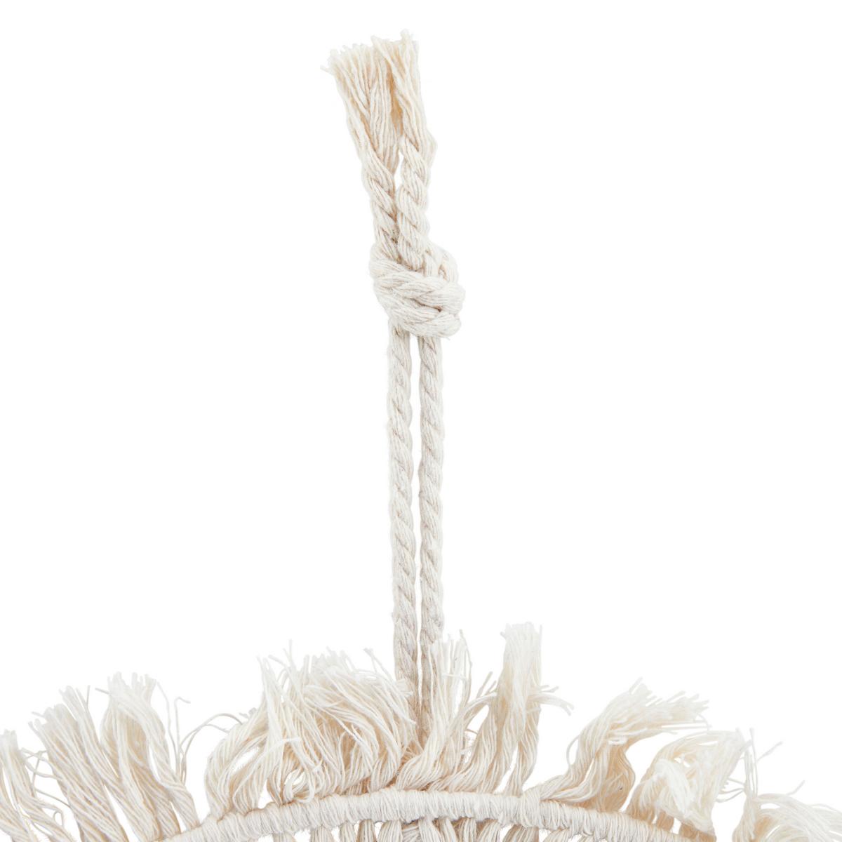 Fali Tükör Stine - fehér, Modern, Üveg/textil (37cm) - Luca Bessoni