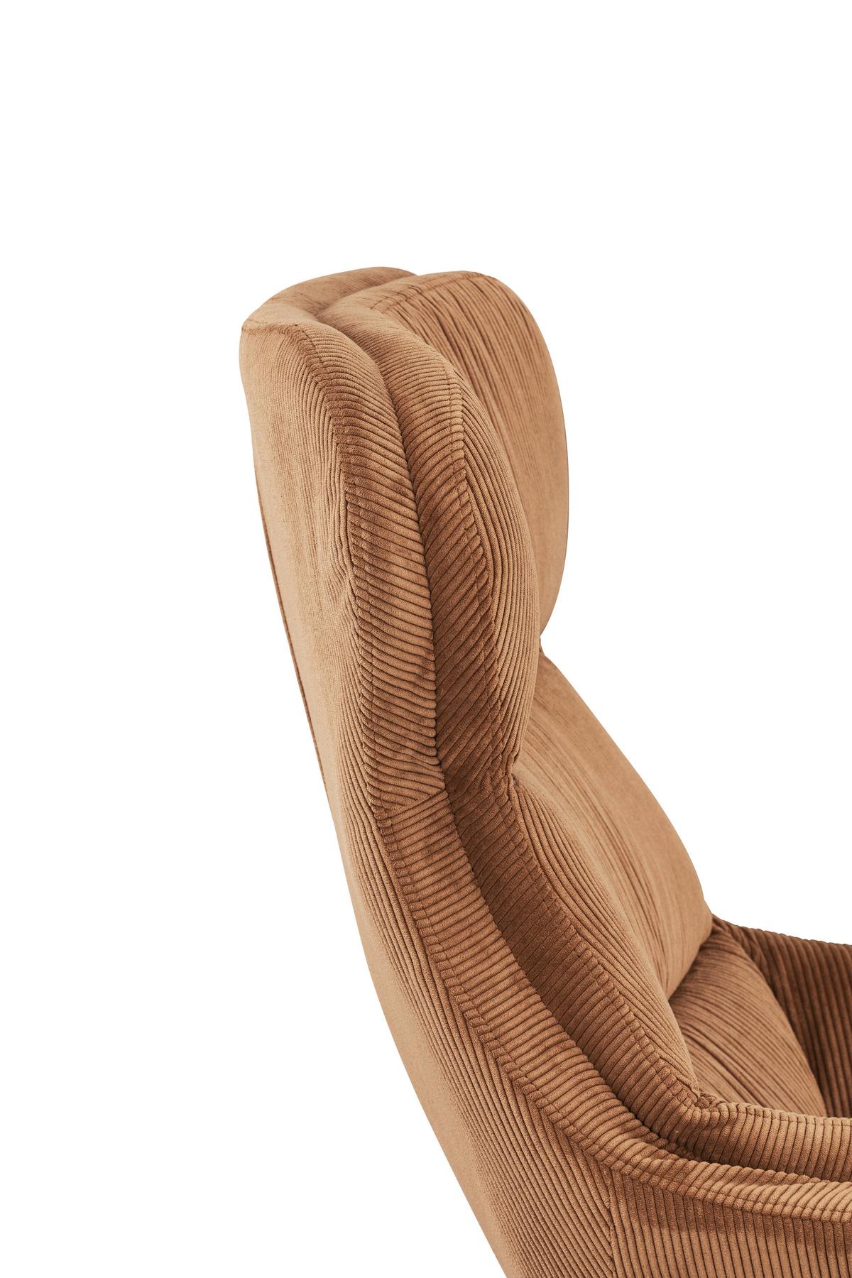 Sesselset Tabbe - Schwarz/Kupferfarben, MODERN, Textil (76/110/88,5cm) - Livetastic
