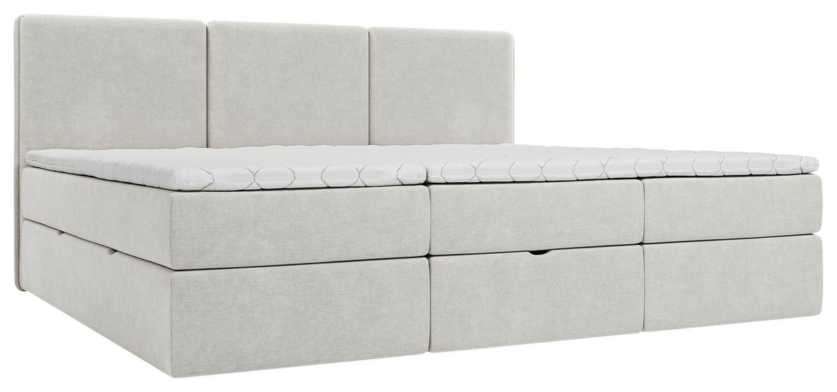 Familienbett Domino Combo Mit 3 Bettkasten, Grau 210x200 - Schwarz/Grau, MODERN, Holz/Holzwerkstoff (210/200cm) - MID.YOU