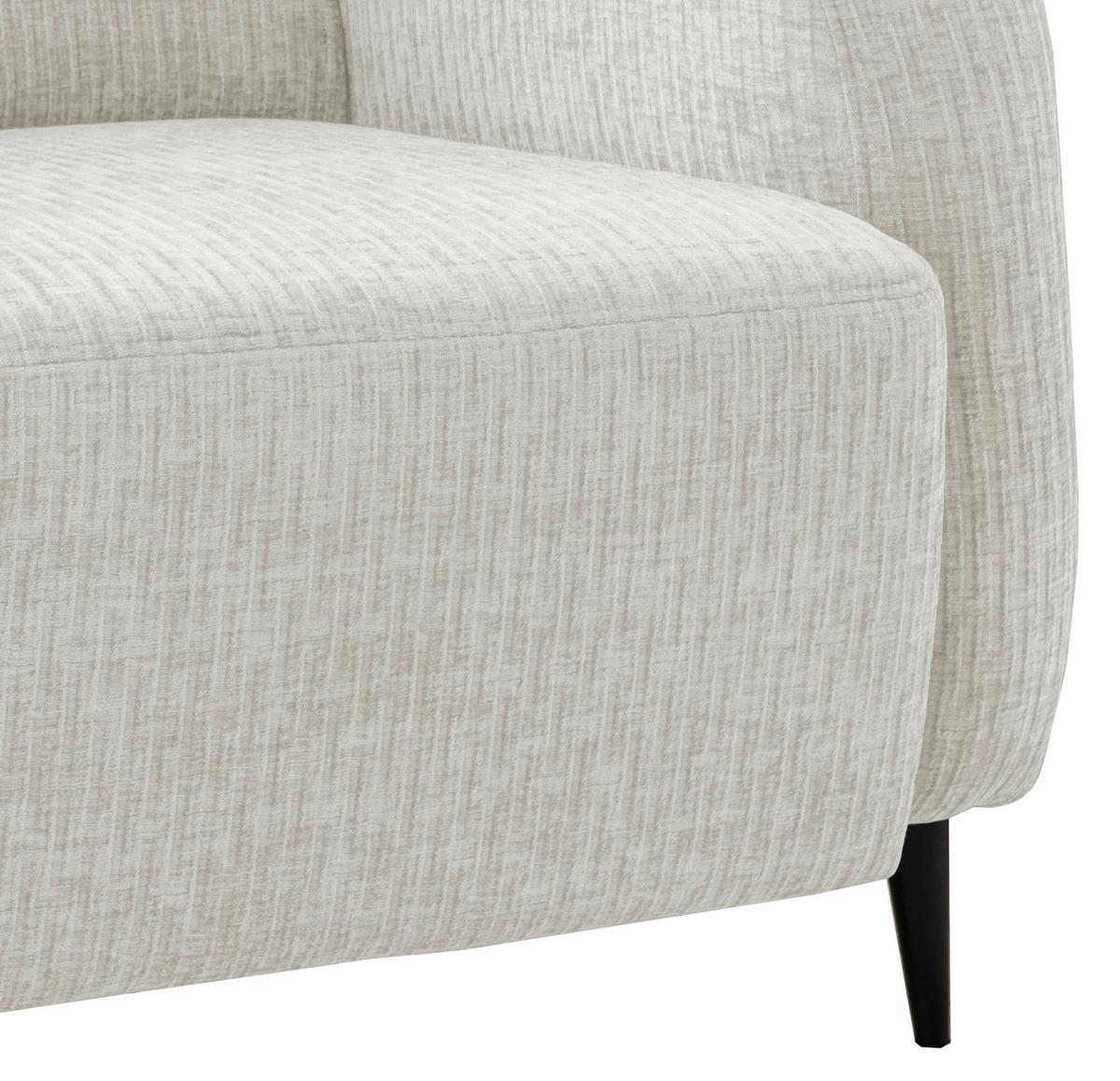 Polstersessel mit Armlehnen Marone, Creme, B: 85 cm - Schwarz/Weiß, MODERN, Textil (85/76/90cm) - Livetastic