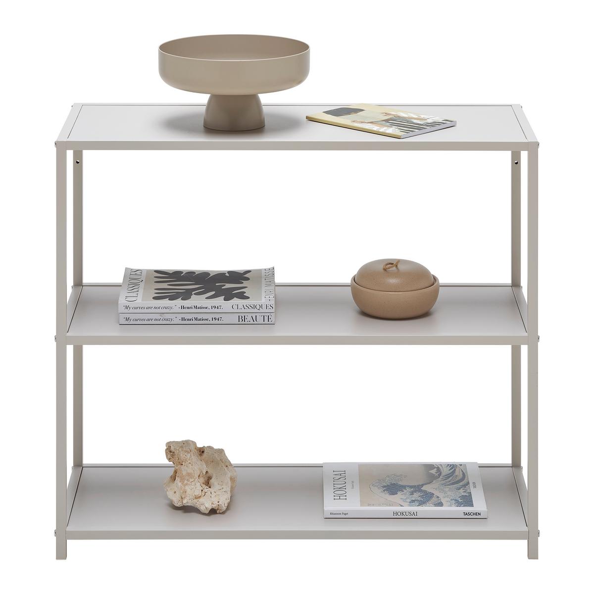 REGÁL BASTIAN II *CENOVÝ TRHÁK* - kašmírová, Modern, kov/kompozitné drevo (77/68/30cm) - Based