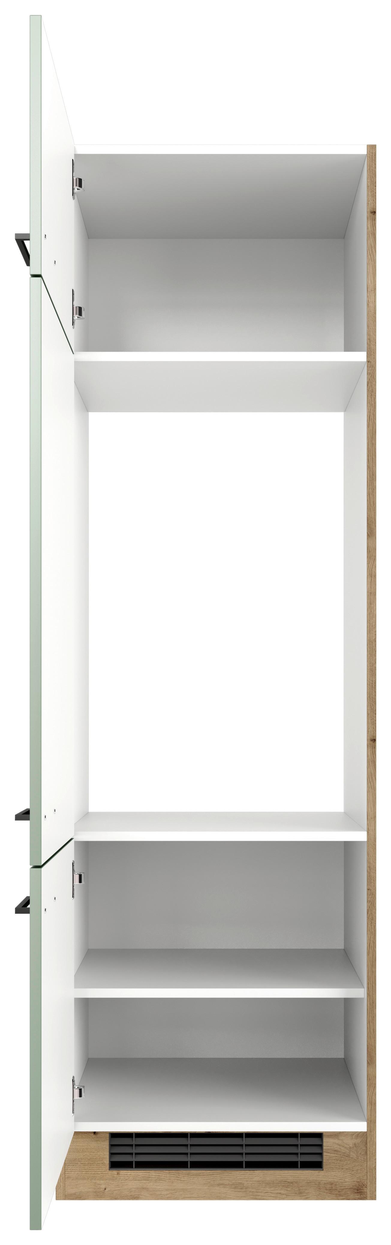 Geräteumbauschrank Cara Eiche Artisan/Dekor B: 60 cm - Eiche Artisan/Grün, KONVENTIONELL, Holzwerkstoff (60/200/57cm) - FlexWell