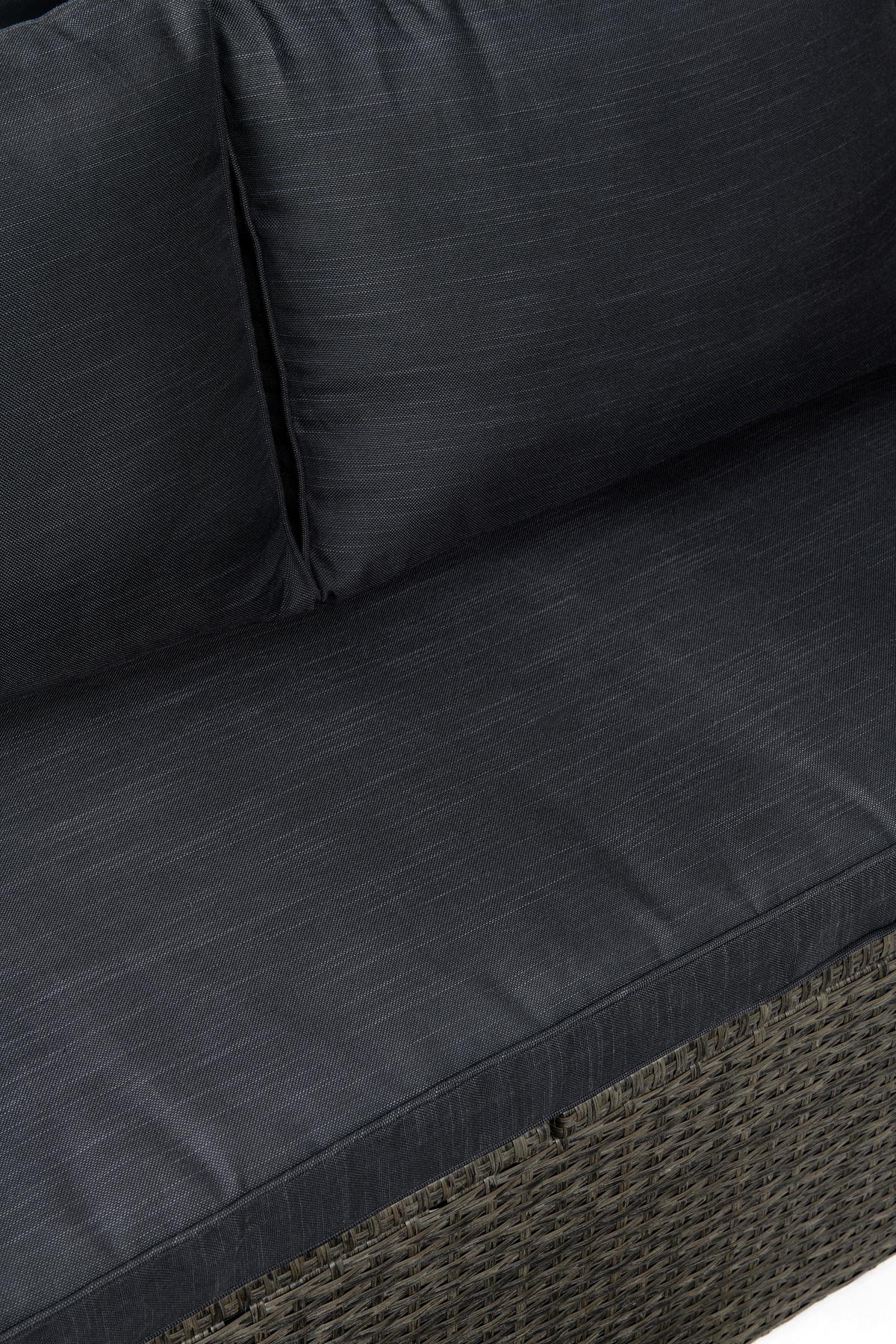 Loungegarnitur 4-Tlg. Lisabon aus Kunststoff mit Kissen - Braun/Grau, MODERN, Kunststoff/Textil - Luca Bessoni