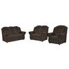 Sitzgarnitur 3-tlg. Boston Braun Chenille - Schwarz/Braun, KONVENTIONELL, Textil - Livetastic