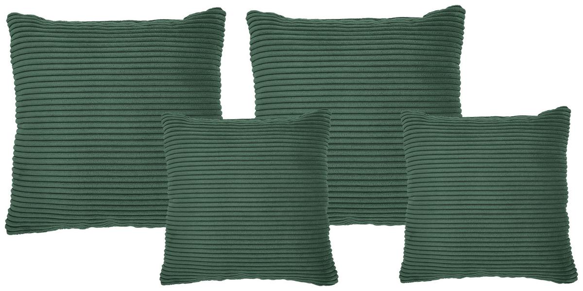 Zierkissenset Vouge Grün, 4 Stück, B: 42 Cm - Grün, KONVENTIONELL, Textil (42/53/42/53cm) - Livetastic