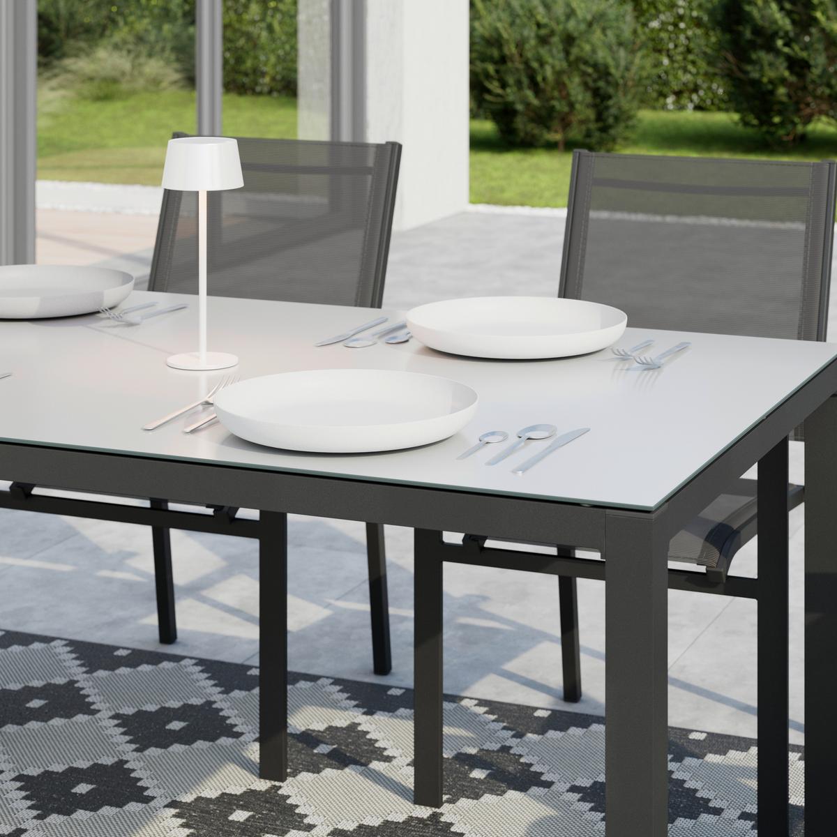 ZAHRADNÍ SESTAVA SPLIT - antracitová, Basics, kov/textil (152/74/90cm) - Mömax