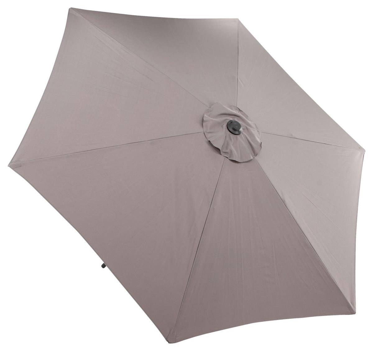 Sonnenschirm Leeds DM: 300cm H: 243cm Grau - Grau, KONVENTIONELL, Textil/Metall (300/300cm) - Gardenson