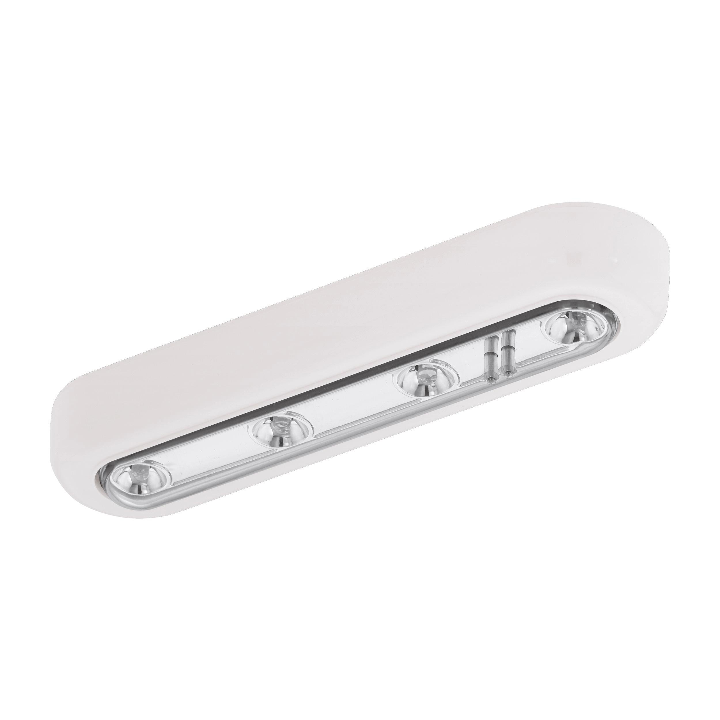 LED-Wandleuchte Baliola - Chromfarben/Weiß, Basics, Kunststoff (17,8/4,5/3cm)