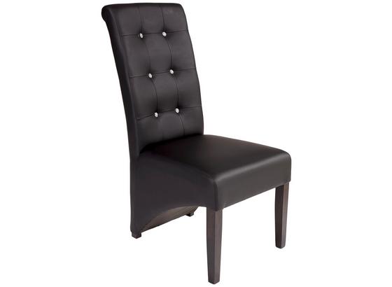 Szék Marilyn - fekete/wenge színű, konvencionális, textil/fa (47/105/66cm) Szék Marilyn - fekete/wenge színű, konvencionális, textil/fa (47/105/66cm)