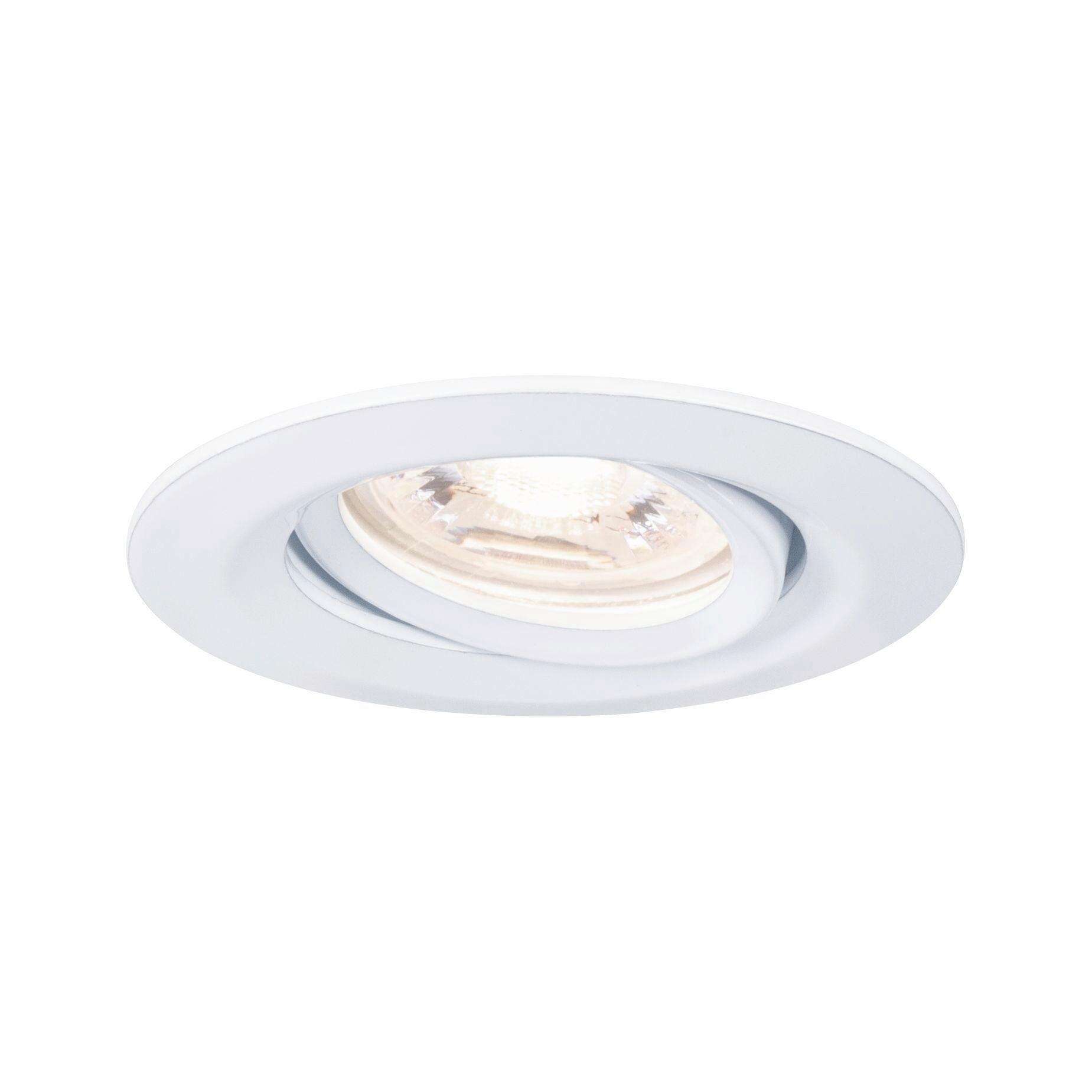 Einbauspot Ø 6,6 cm Weiß/Alufarben Kippbar - Design (6,6cm) - Paulmann