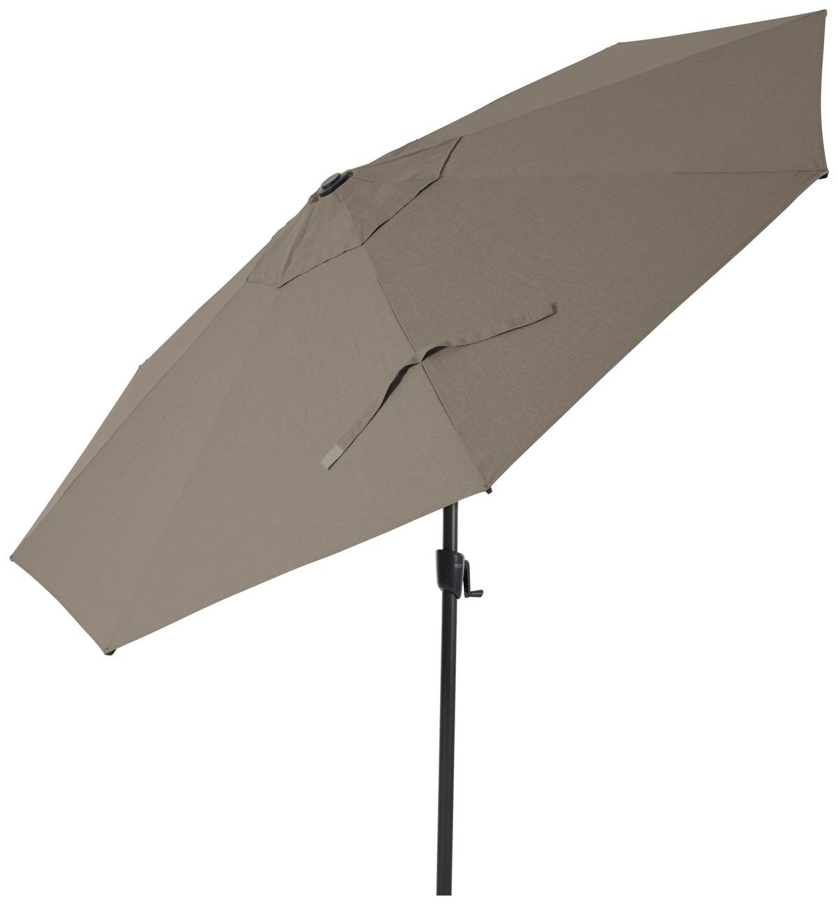 Sonnenschirm T60662 DM: 300h: 295cm Anthrazit - Taupe/Anthrazit, MODERN, Textil/Metall (300/300cm) - Siena Garden