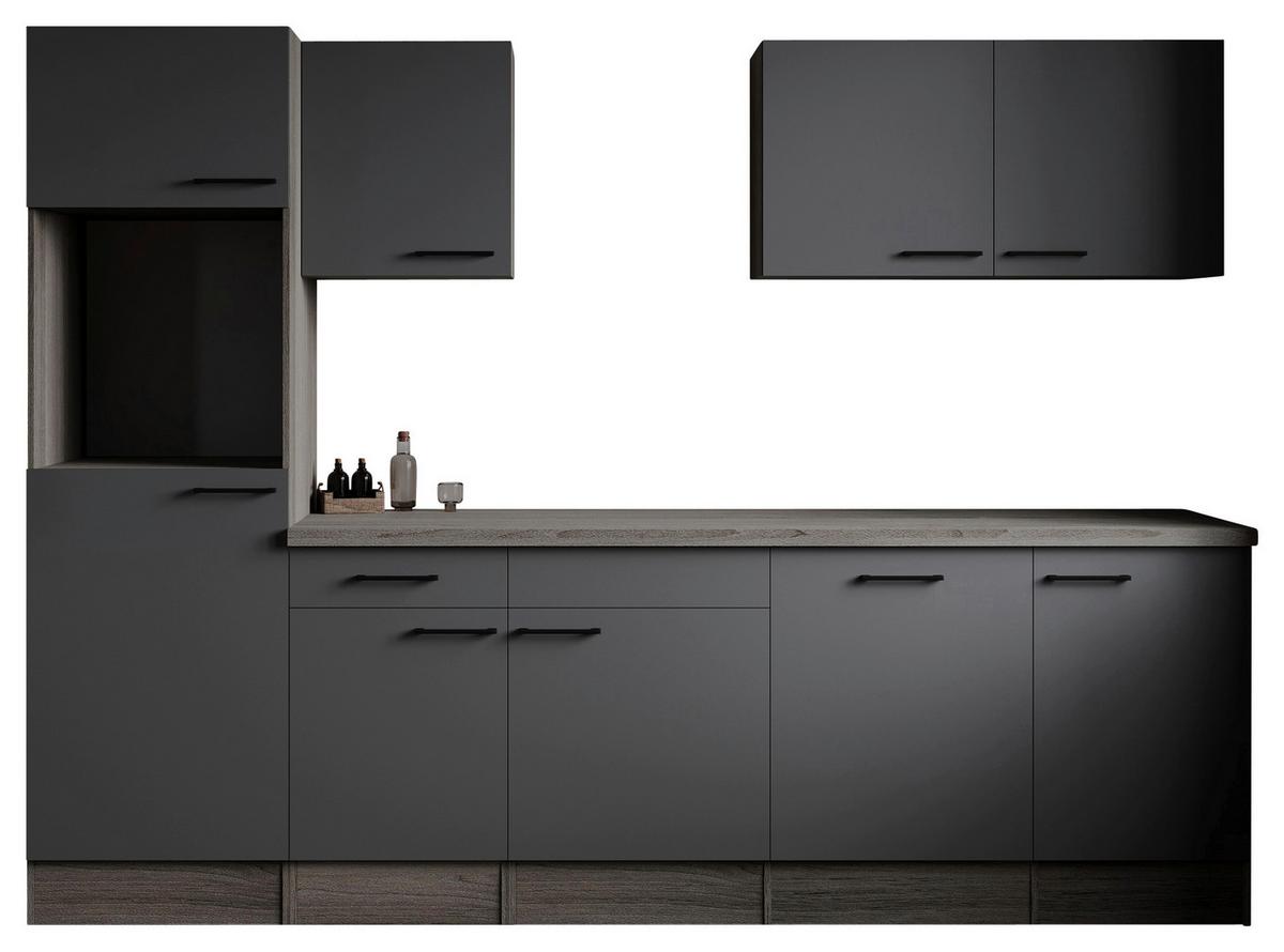 Küchenleerblock Oliver Grau, Eiche Dekor B: 280 Cm - Eichefarben/Grau, Design, Holzwerkstoff (280cm) - Respekta