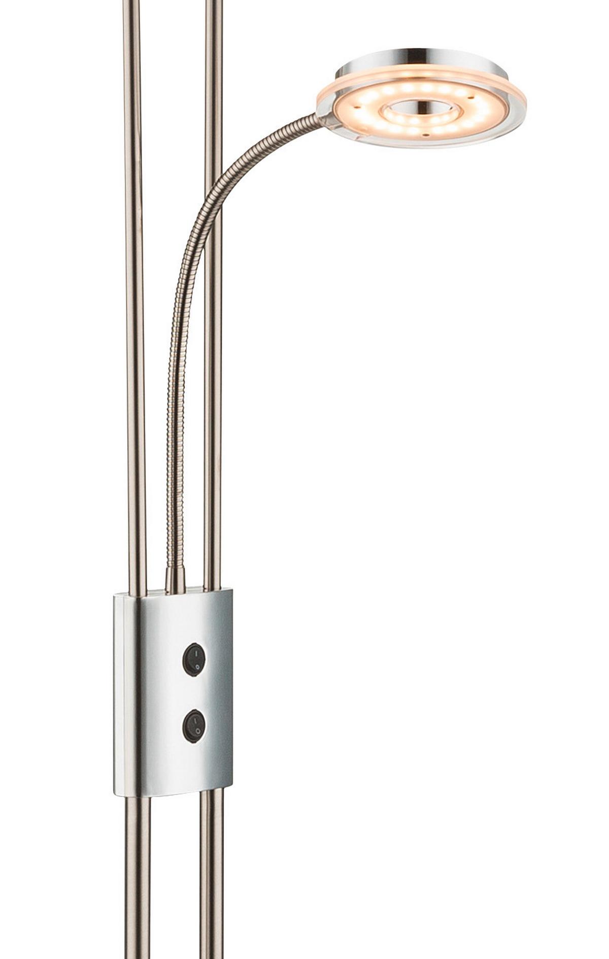 LED-Stehlampe Sandi Chromfarben mit Flexarm - Design (35/31/194cm) - Globo