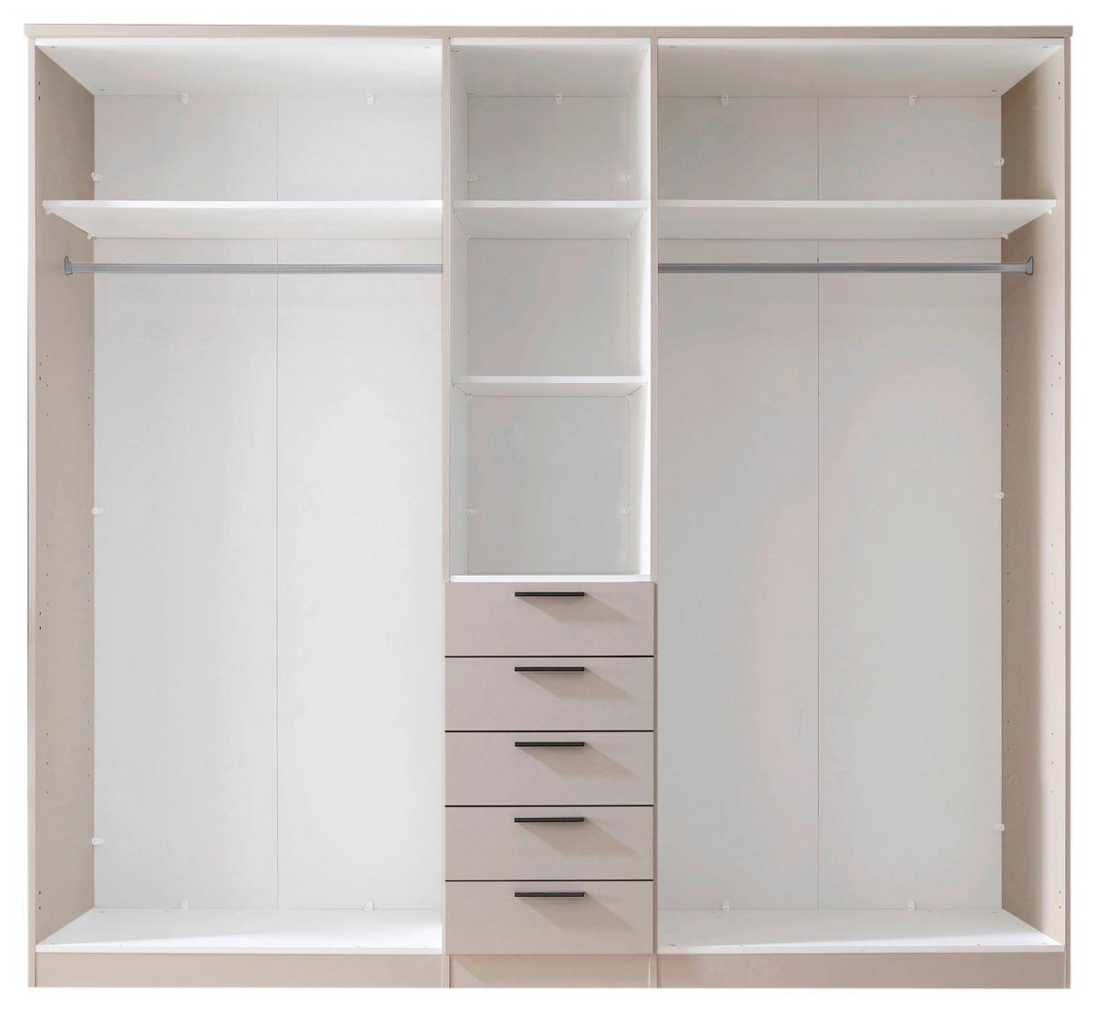 Drehtürenschrank mit Schubladen 225cm Arnis - Kaschmir, KONVENTIONELL, Holzwerkstoff (225/210/52cm) - James Wood