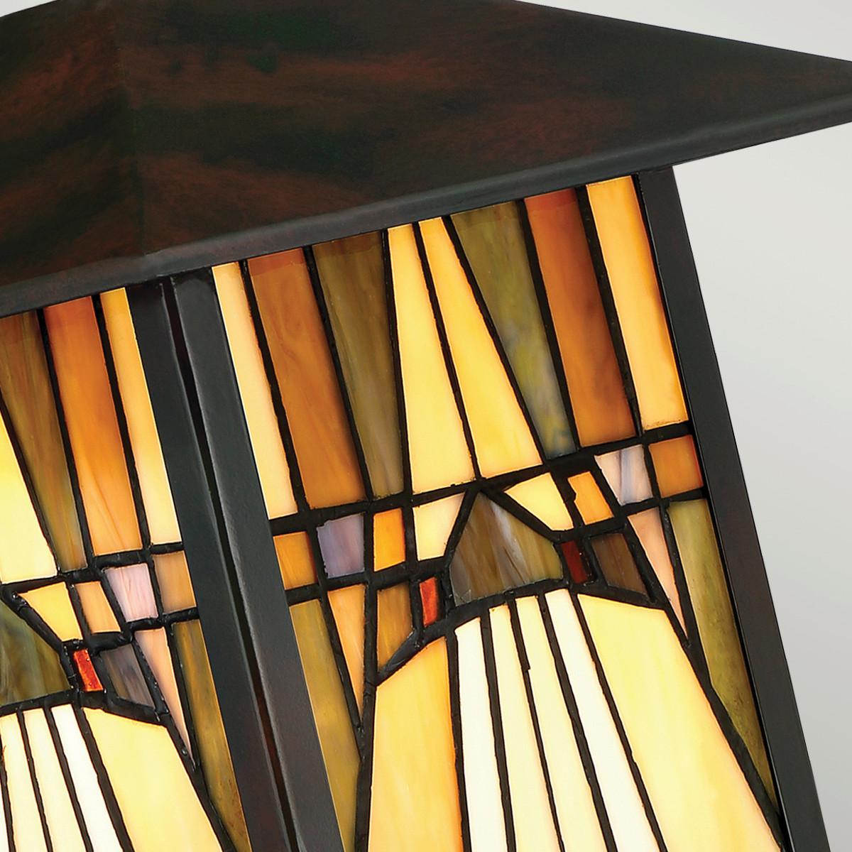 Außenwandleuchte 60 Watt Metall Glas, Wandmontage - Bronzefarben, KONVENTIONELL, Glas/Metall (21.5/31.4/26.1cm) - Elstead Lighting