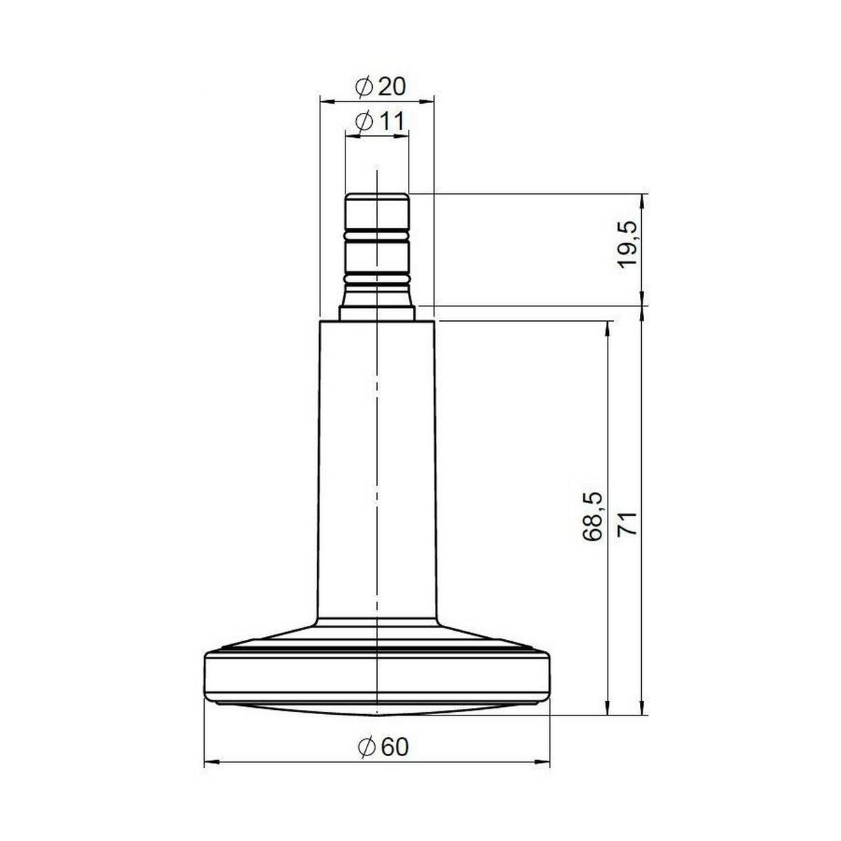Bürostuhlgleiter Stato-M Schwarz Ø 6 cm 5er-Set - Schwarz, Basics, Kunststoff/Metall (6/6,9/6cm) - MID.YOU