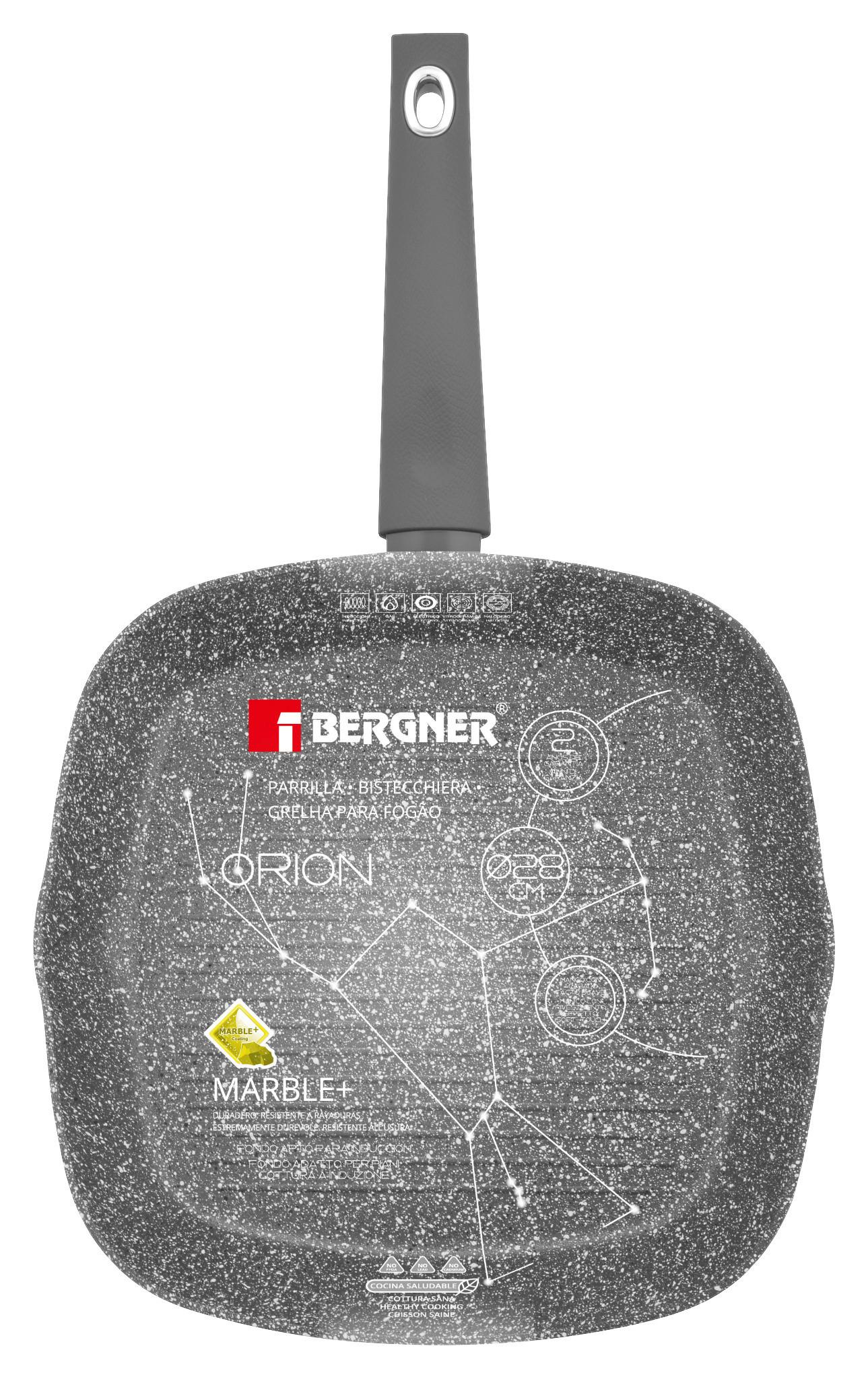 Grillpfanne Orion D: 28 cm Aluminium Kunststoff Kratzfest - Grau, Basics, Kunststoff/Metall (28cm)