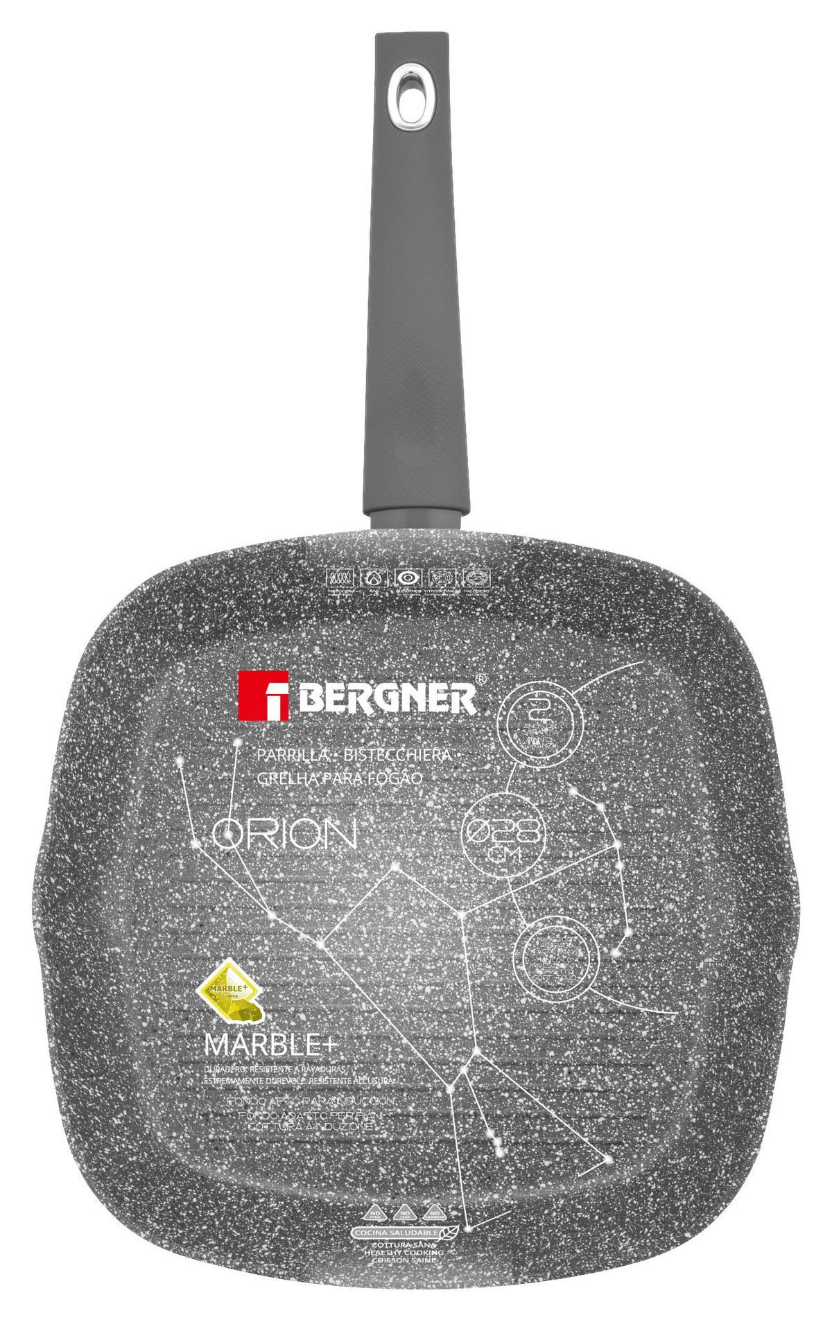 Grillpfanne Orion D: 28 Cm Aluminium Kunststoff Kratzfest - Grau, Basics, Kunststoff/Metall (28cm)