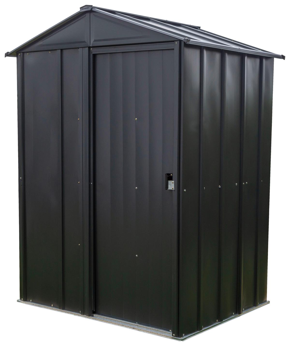 Gerätehaus Mit Satteldach 151x198x122 cm - Grau, Basics, Metall (151/198/122cm)