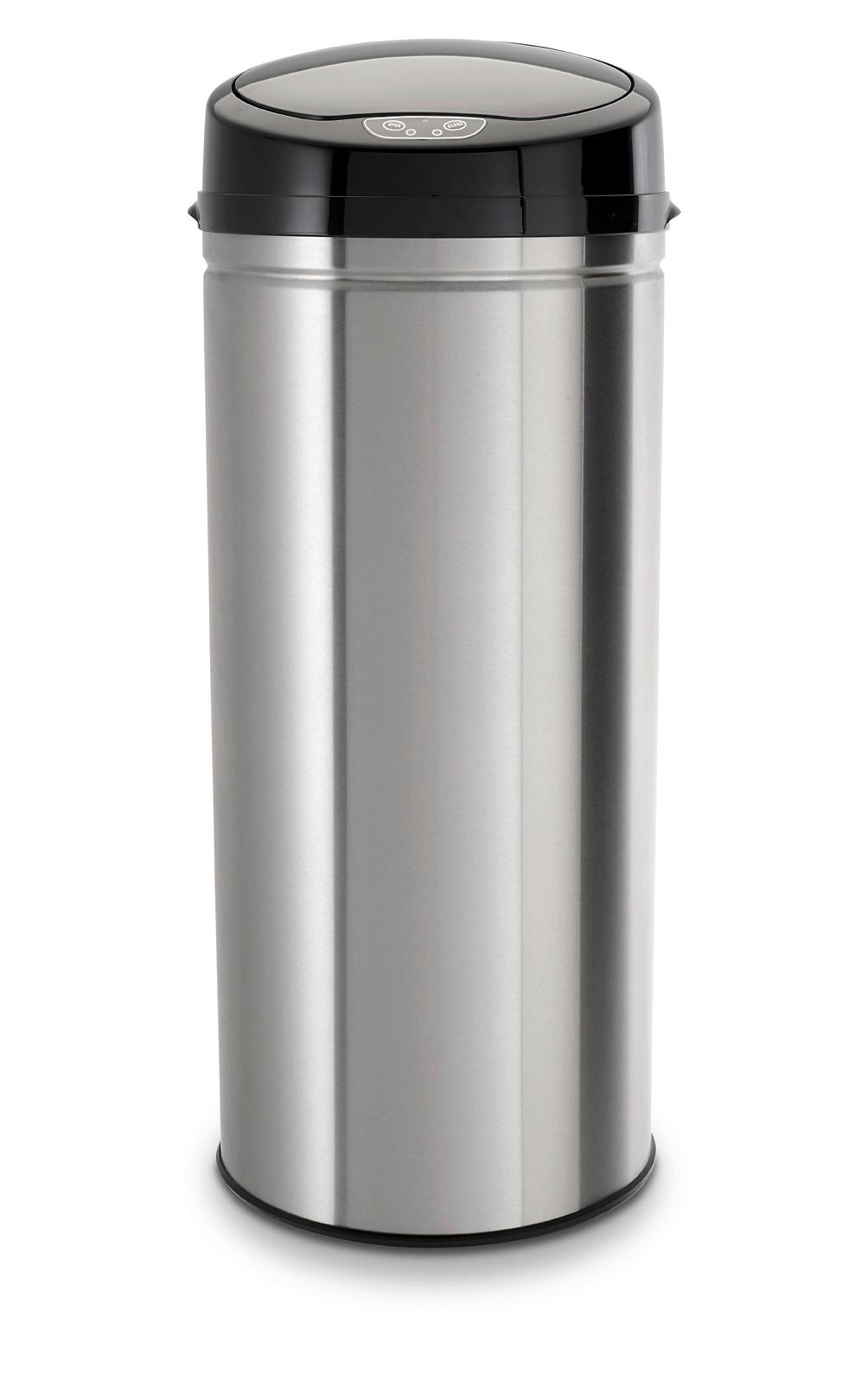 ODPADKOVÝ KÔŠ IR SENSOR - BRUSHED - 42L - čierna/strieborná, Trend, kov/plast (31/31/79,5cm) - Echtwerk