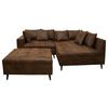 Ecksofa Pruno, Braun S: 247x174 Cm - Schwarz/Braun, Design, Textil (247/174cm) - MID.YOU