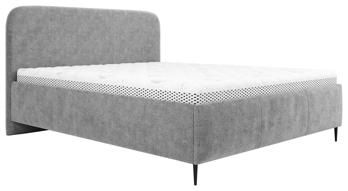 Polsterbett mit Lattenrost 180x200 cm Bendi II Graphit - Graphitfarben/Schwarz, MODERN, Holz/Holzwerkstoff (180/200cm) - MID.YOU