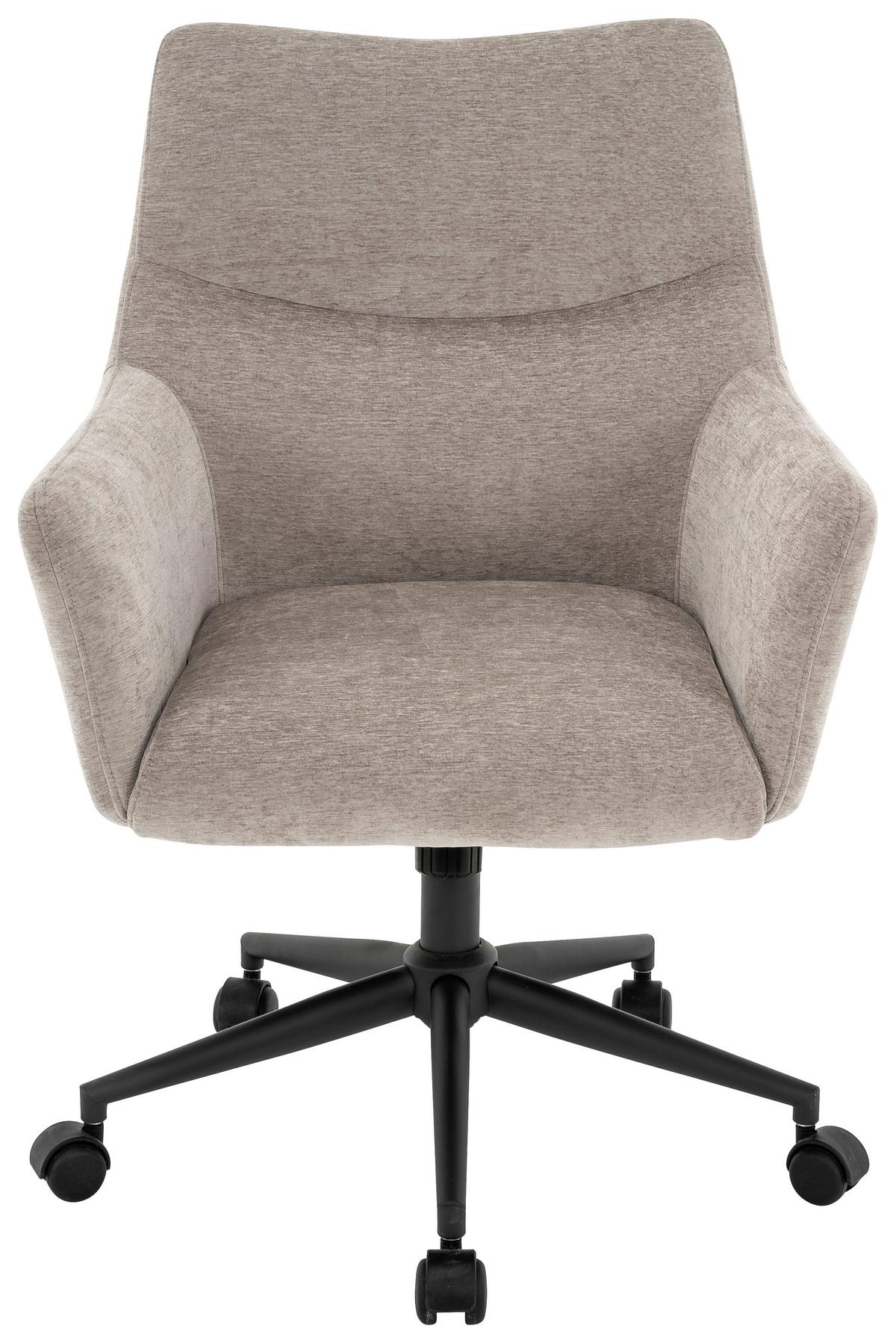 Főnöki Szék Linz 2 - fekete/szürke, Modern, textil/fém (64/98/68cm)