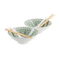 Chinesisches Tafelservice Porzellan 6 -Teilig. Grün/Weiß - Weiß/Grün, Basics, Keramik - Mäser