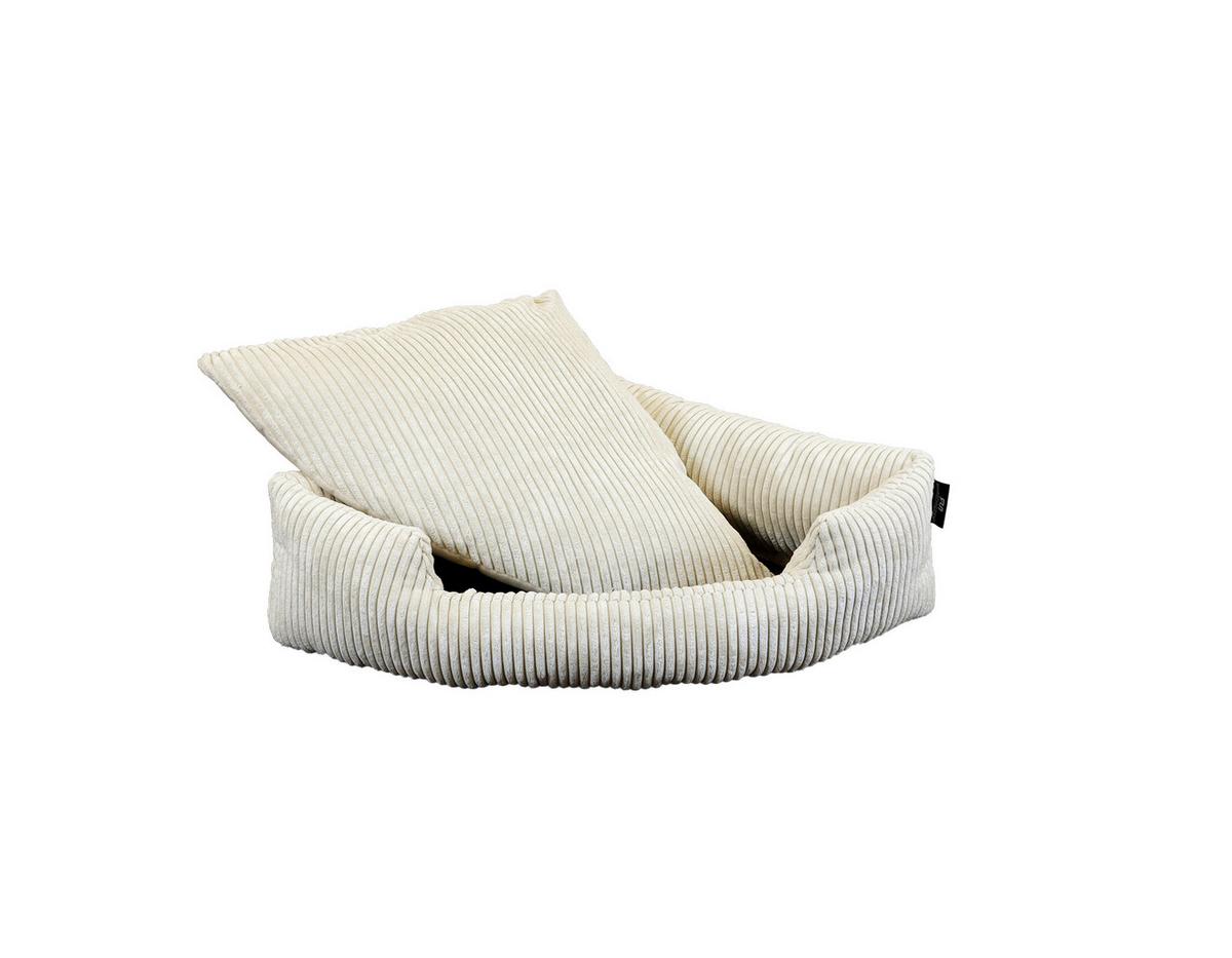 Hundebett Tabby Gr. 1 Beige, LxBxH: 65x50x15 cm - Beige, Basics, Textil (65/50/15cm)