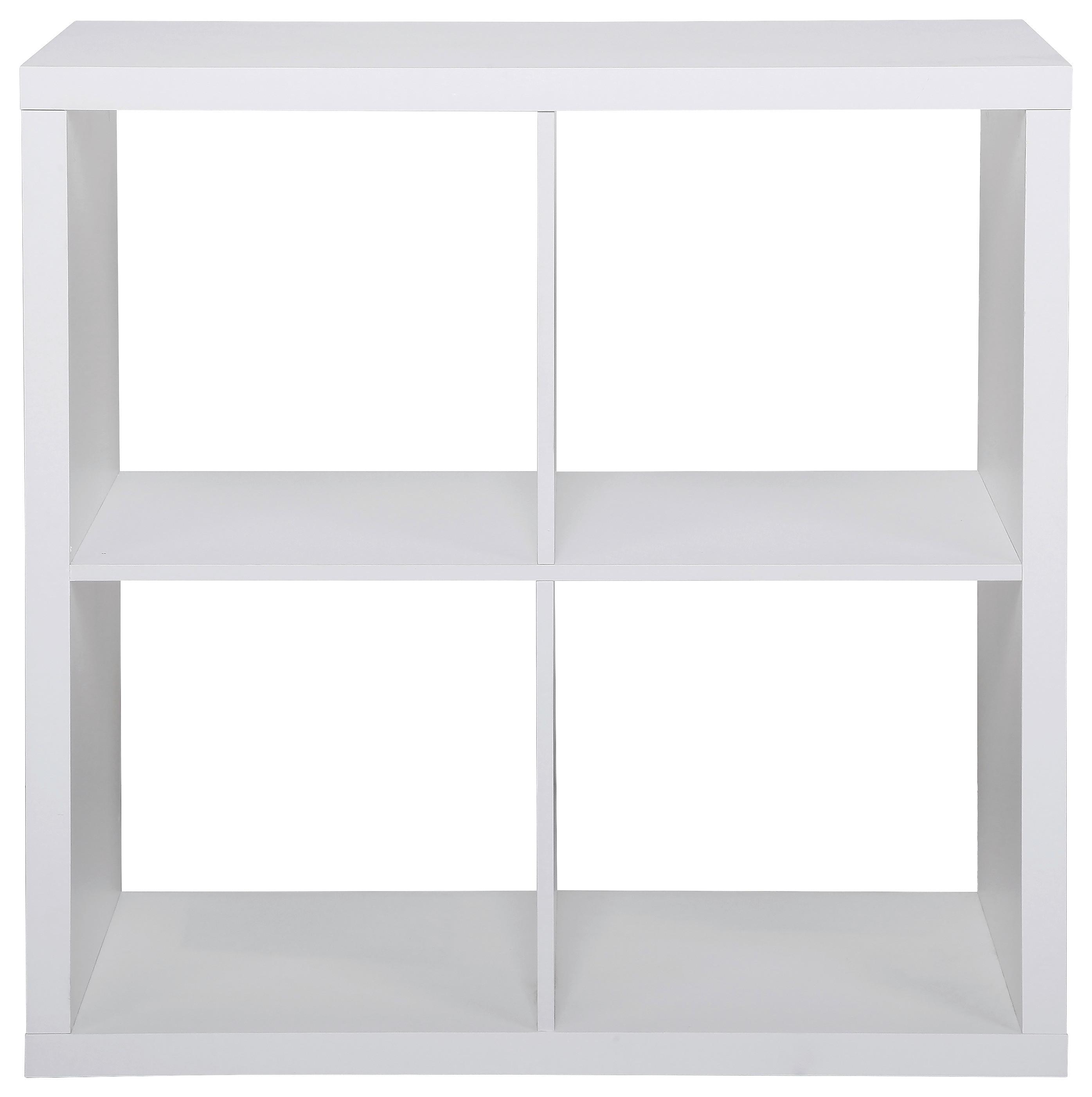 REGÁL SAMY 1 - biela, Modern, kompozitné drevo (76/76/37cm)