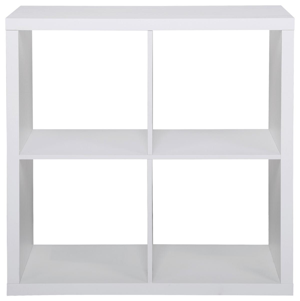 Regal Samy 1 B: 76 cm Weiß - Weiß, MODERN, Holzwerkstoff (76/76/37cm)