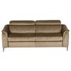 Schlafsofa Pafos Hellbraun B: 203 cm - Chromfarben/Hellbraun, Design, Textil (203/77-98/103cm) - MID.YOU