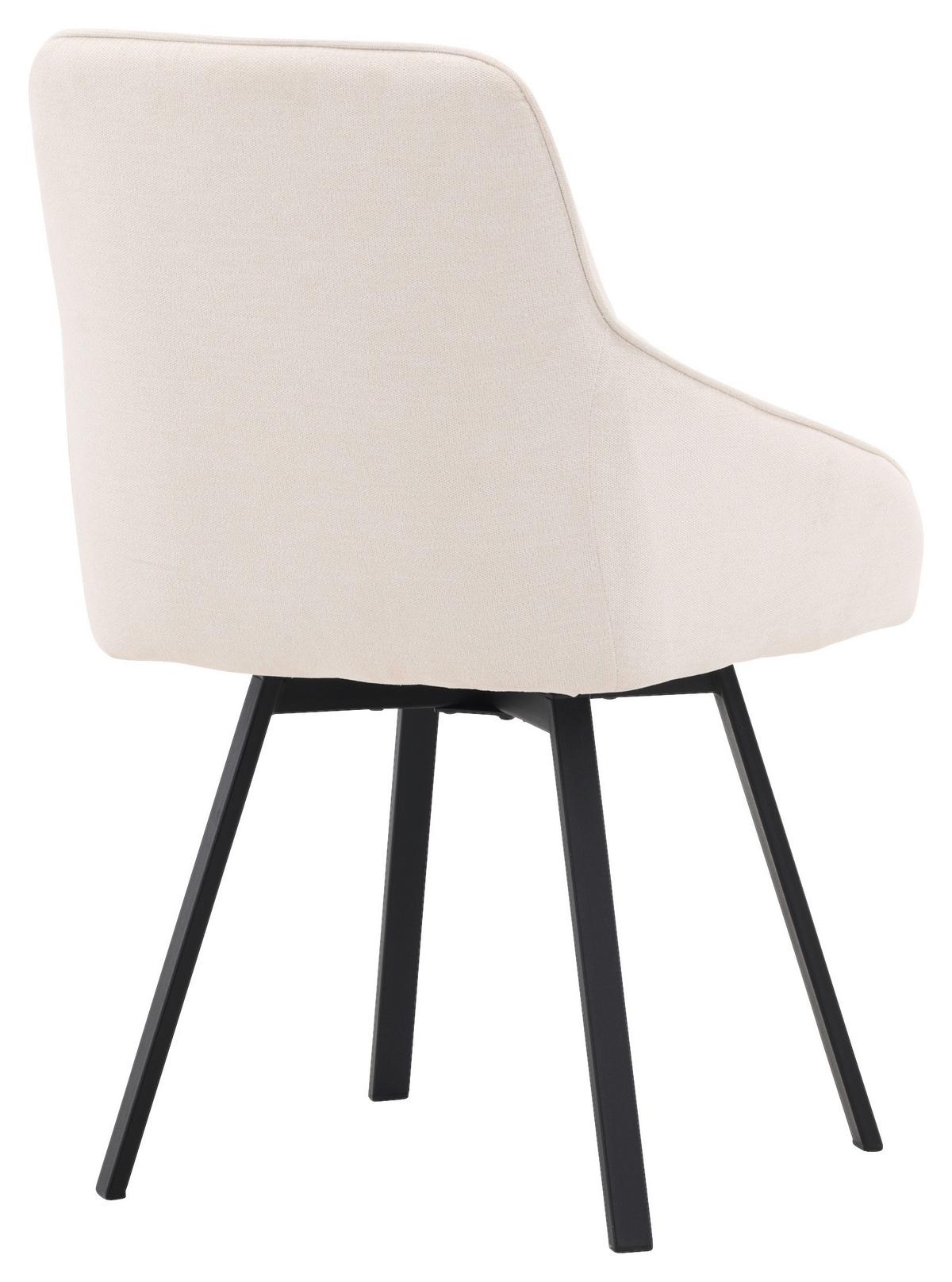 Stuhl-set Rosie Schwarz/beige B: 55 Cm - Beige/Schwarz, Design, Textil/Metall (55/88/60cm) - Livetastic