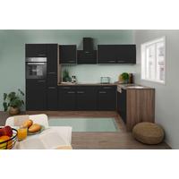 Eckküche Oliver L-Küchenblock 310 Cm - Eichefarben/Schwarz, Basics, Holzwerkstoff (310/172cm) - Respekta