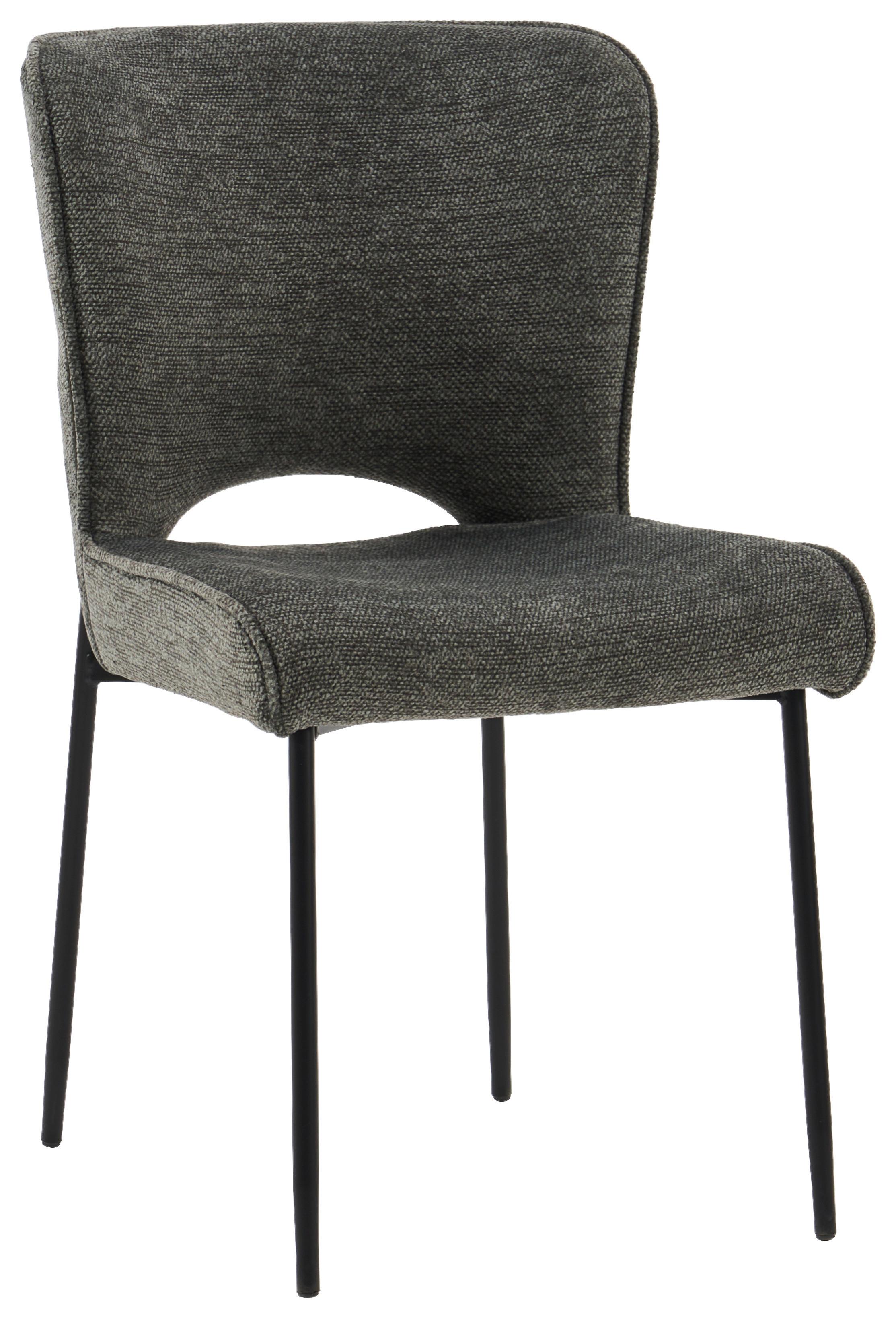 Židle Johanna, zelená - šedá/černá, Moderní, kov/textil (49/84/60cm) - Mömax